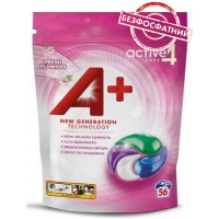 Капсули для прання А + 4в1 Fresh Flowers для всіх типів тканин, 56 шт